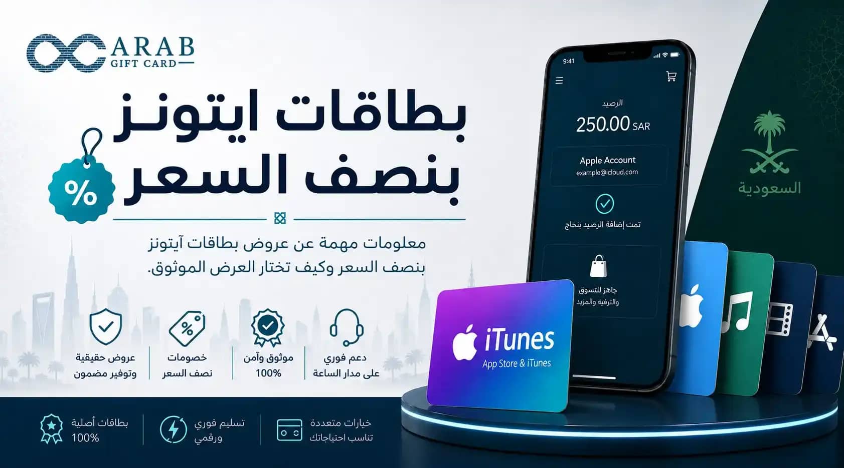 Half-price iTunes cards