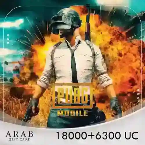 بطاقة شحن شدات ببجي 18000+ Free 6300 UC
